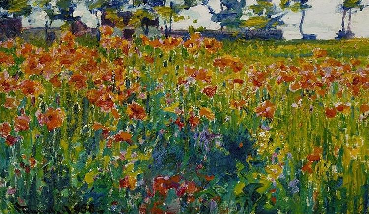 Robert William Vonnoh Poppies in France Germany oil painting art